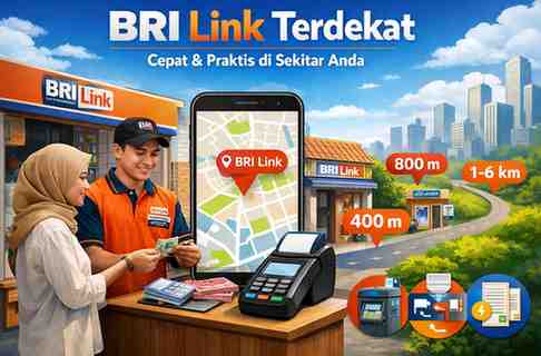 BRI Link Terdekat Dalam Jarak 400, 800-1,6 KM