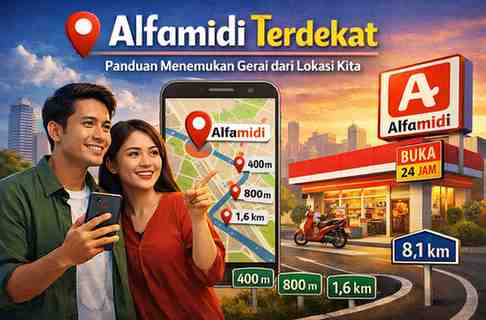Alfamidi Terdekat dalam Jarak 400M, 800M, 1,6KM dan 8,1KM
