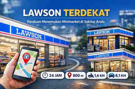 Lawson Terdekat Dalam Jarak 800M, 1,6KM dan 8,1KM