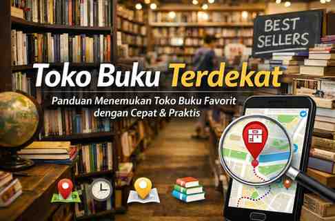 Toko Buku Terdekat dalam Jarak 400M, 800M, 1,6KM - 8,1KM