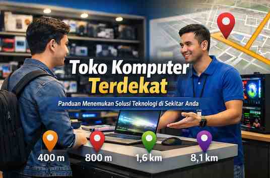 Toko Komputer Terdekat dalam Jarak 400M, 800M, 1,6KM - 8,1KM
