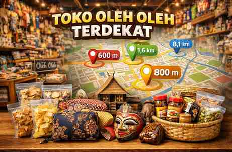 Toko Oleh Oleh Terdekat dalam Jarak 400 - 800 M dan 1,6 - 8,1 KM