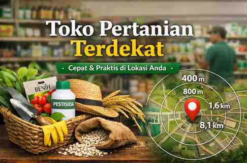 Toko Pertanian Terdekat dalam Jarak 400 - 800 M & 1,6 - 8,1 KM